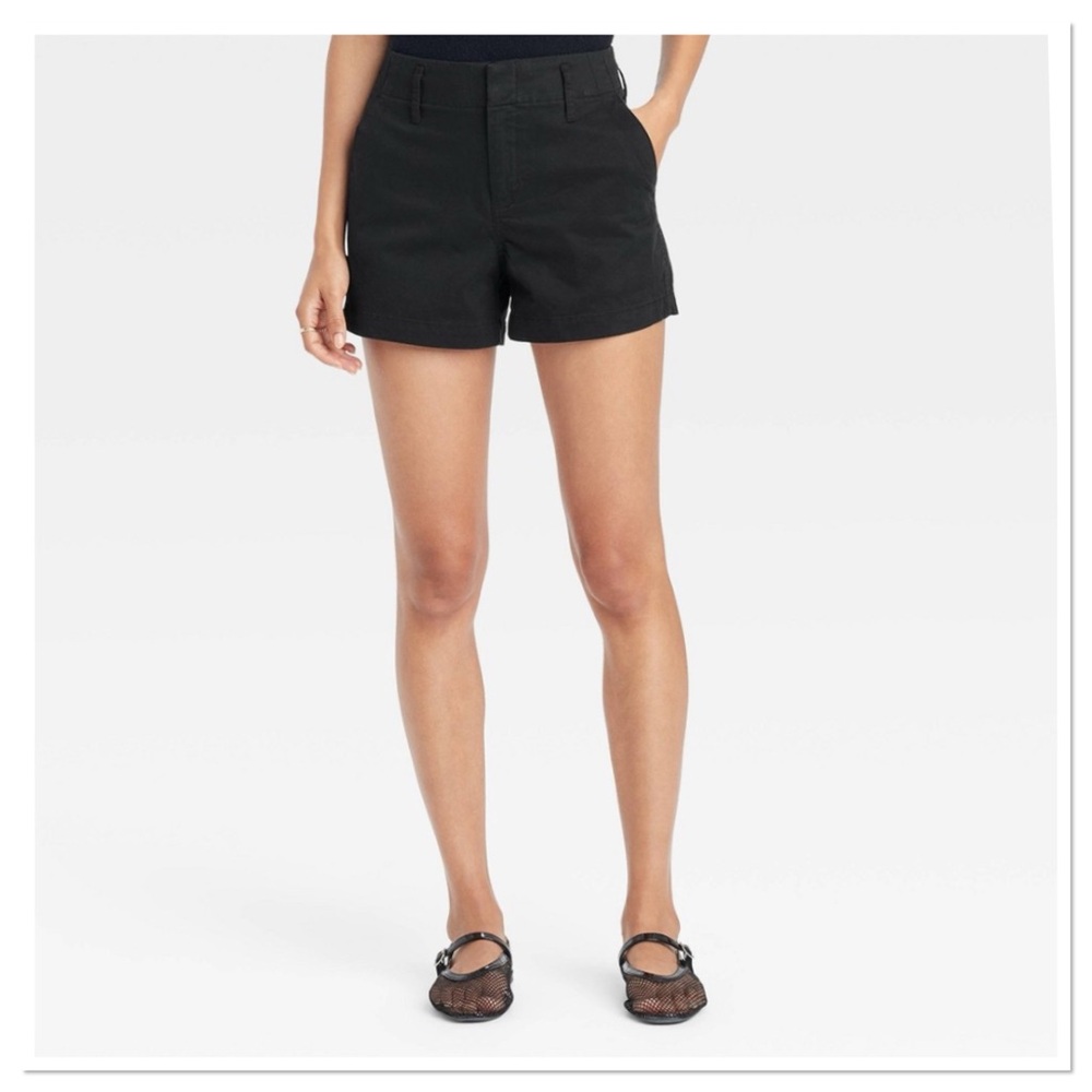 A New Day Women’s High-Waist Black Chino Shorts